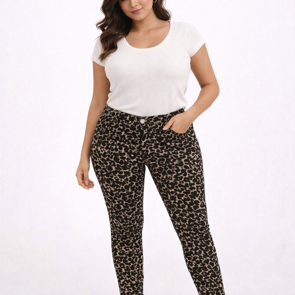 Rag & Bone Leopard Print Jeans 27 Amoeba Skinny Mid Rise